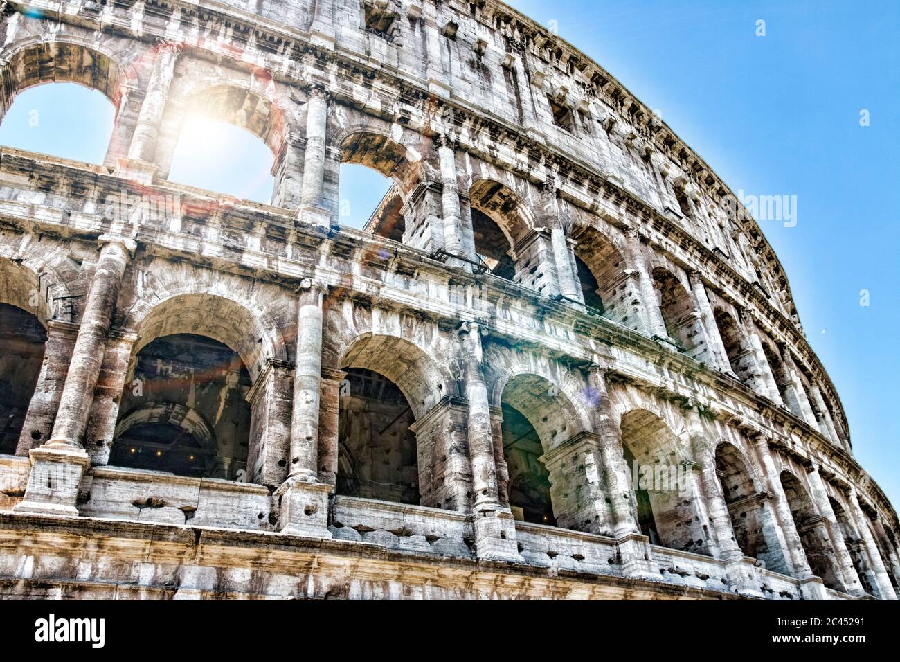 Colosseum - the main tourist attractions of Rome, Italy. Ancient Rome ...