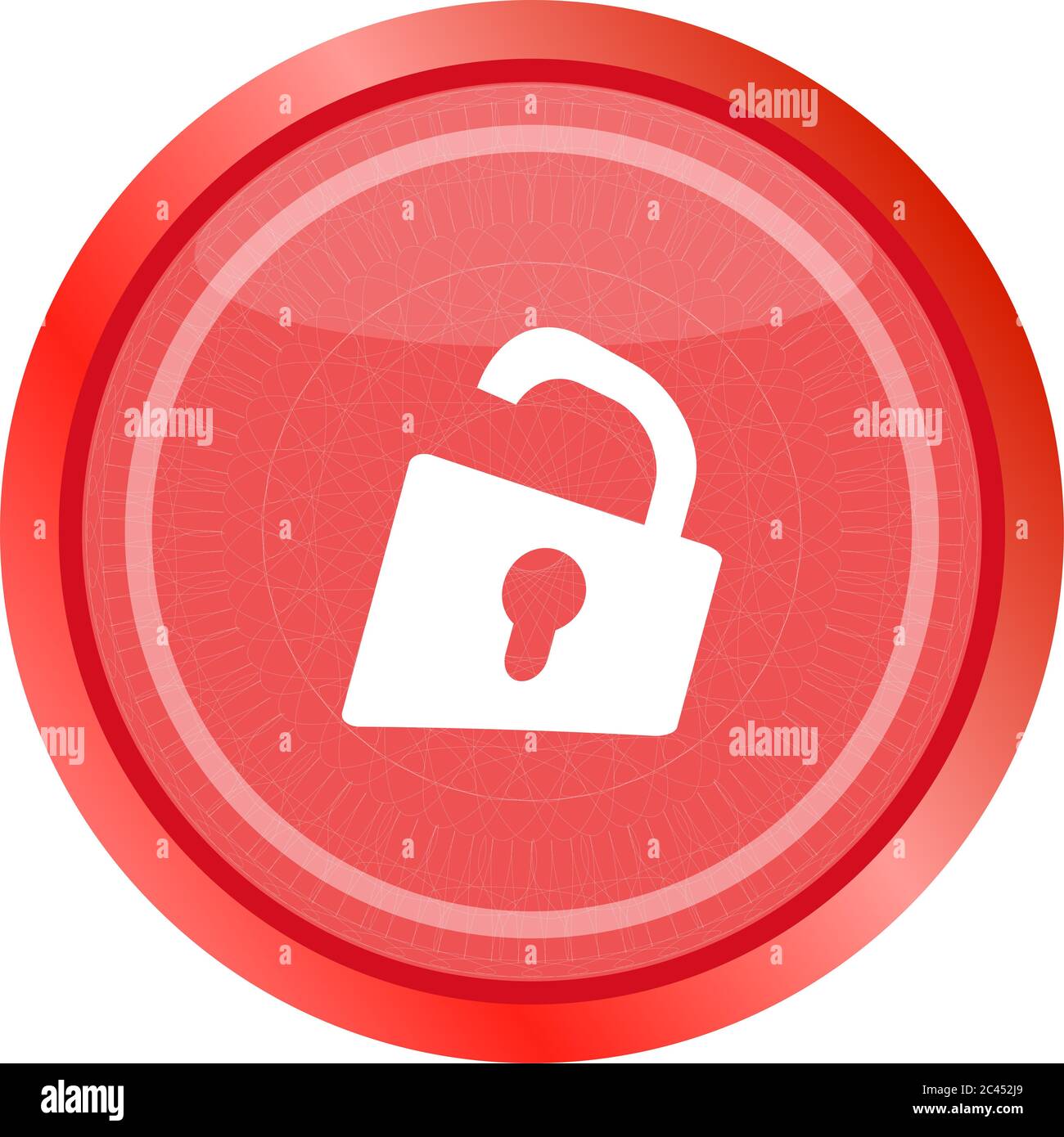 Padlock icon web sign. Rounded button . Trendy flat style sign isolated ...