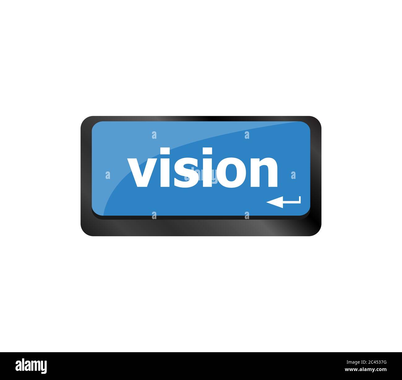business vision concept with key on computer keyboard Stock Photo