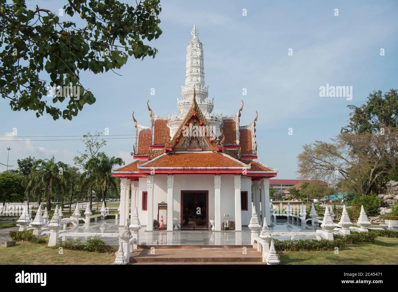 the city pillar shrine of Phetchaburi or Phetburi in the province of Phetchaburi in Thailand.   Thailand, Phetburi, November, 2019 Stock Photo
