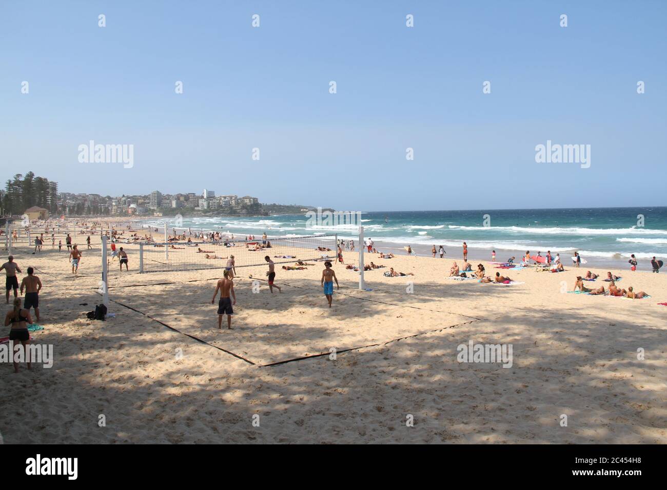 People play beach volleyball at Manly Beach on Sydney’s Northern Beaches Stock Photo Alamy