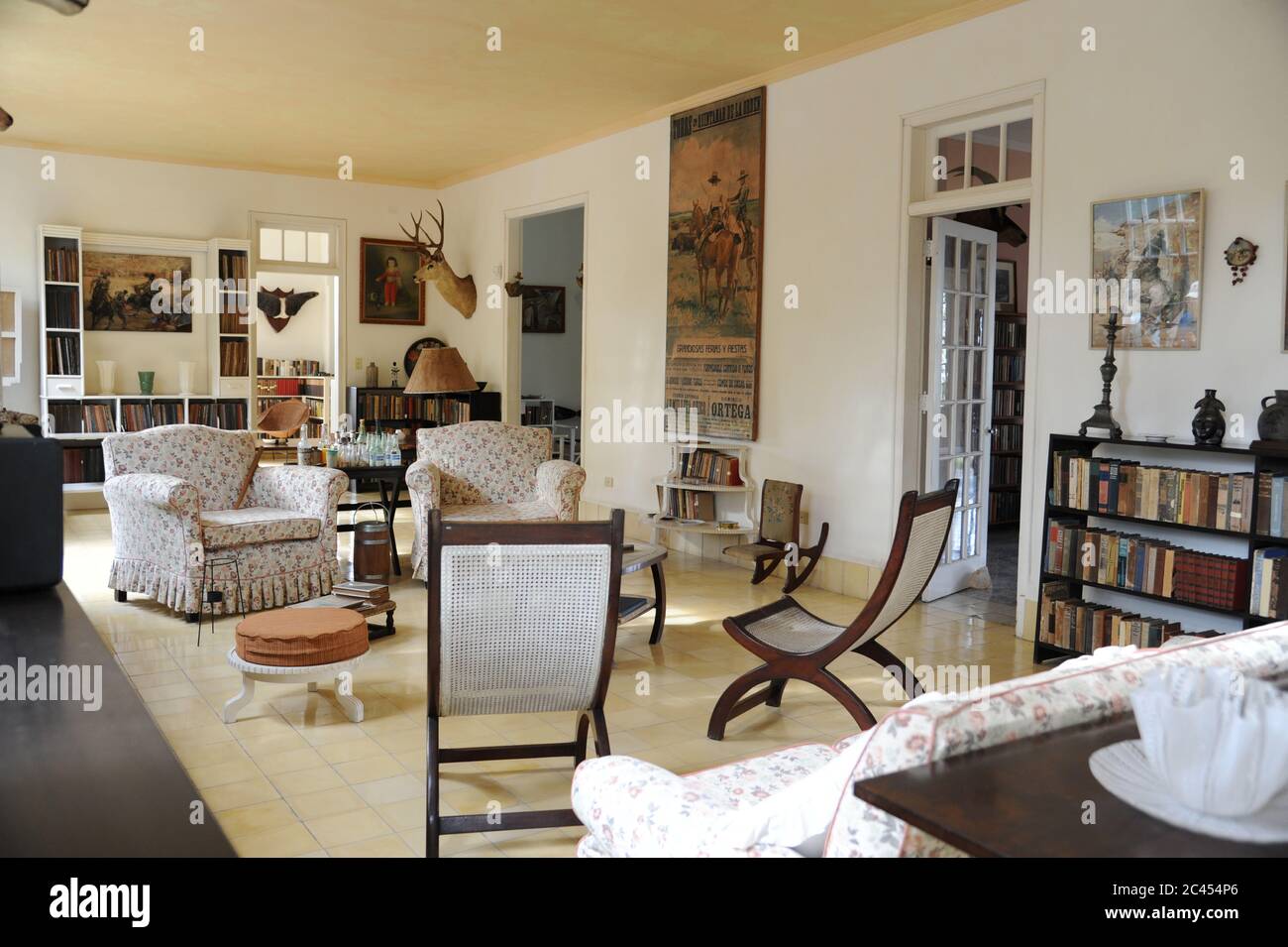 Interior shot of Finca Vigia, Havana, Cuba Stock Photo - Alamy