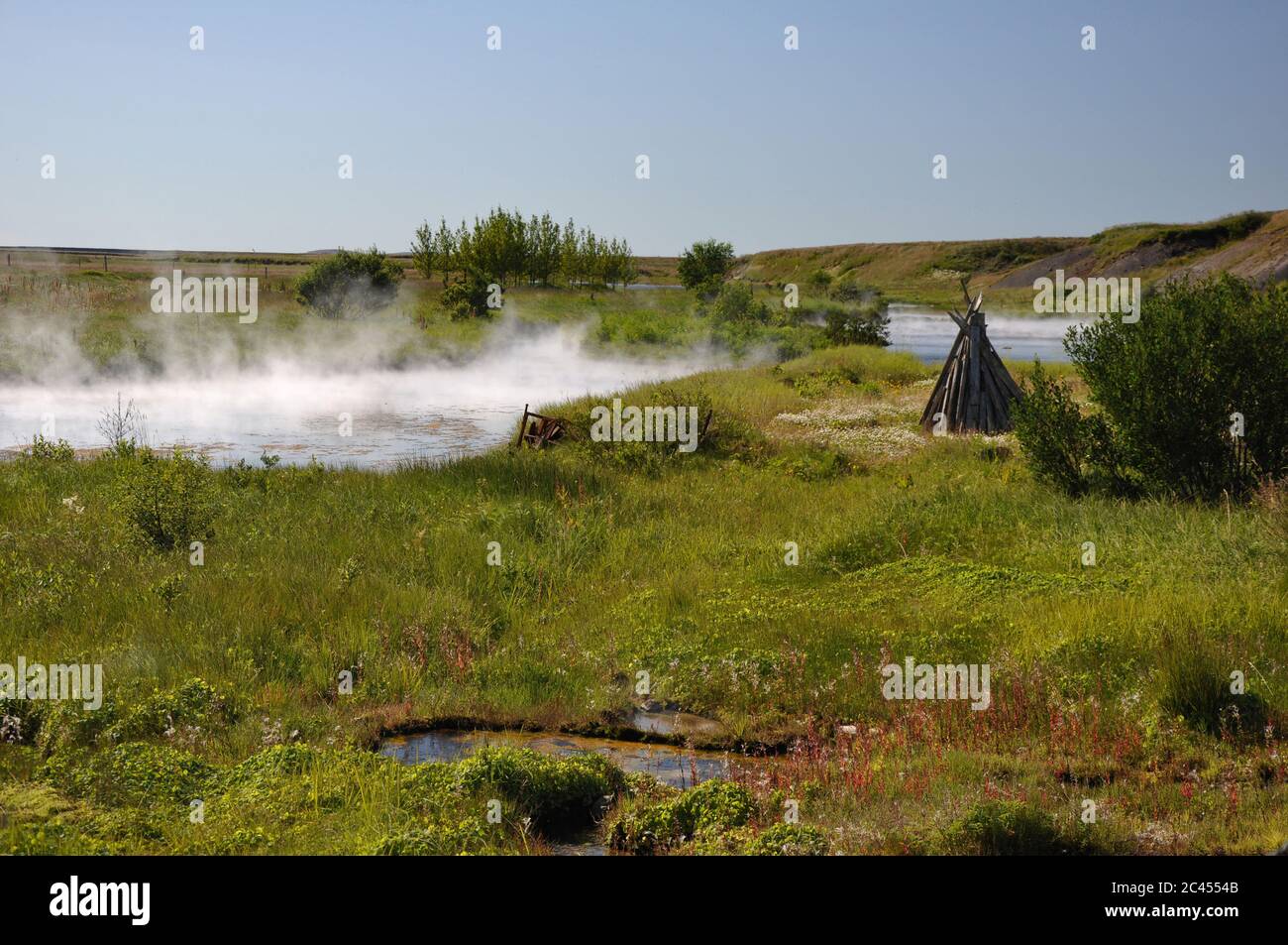 Deildartunguhver hot spring, Iceland Stock Photo