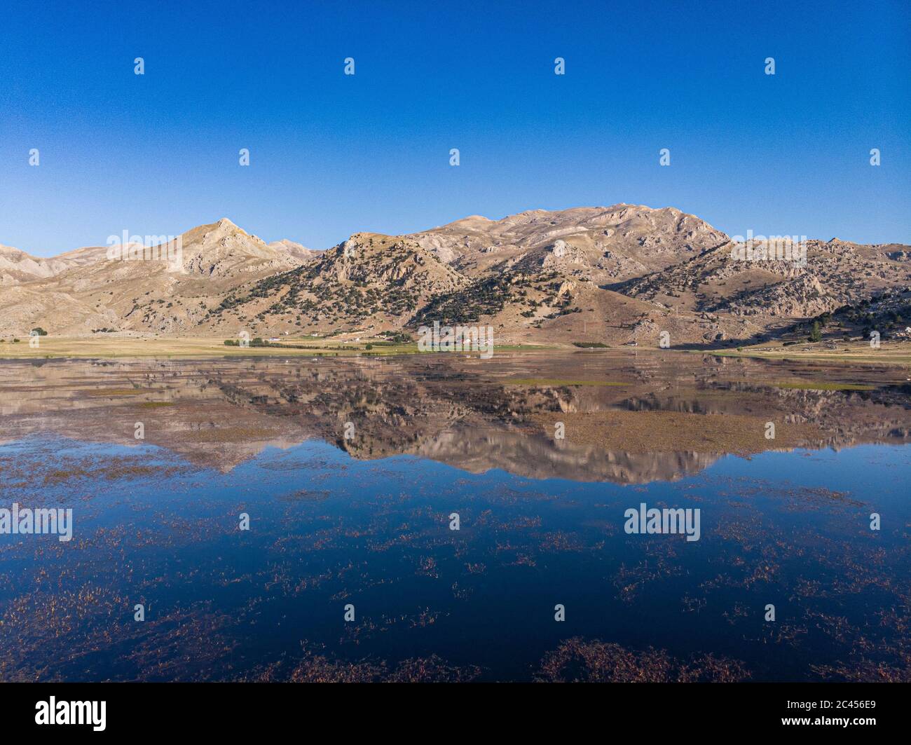 Aerial view park lake misty hi-res stock photography and images - Alamy