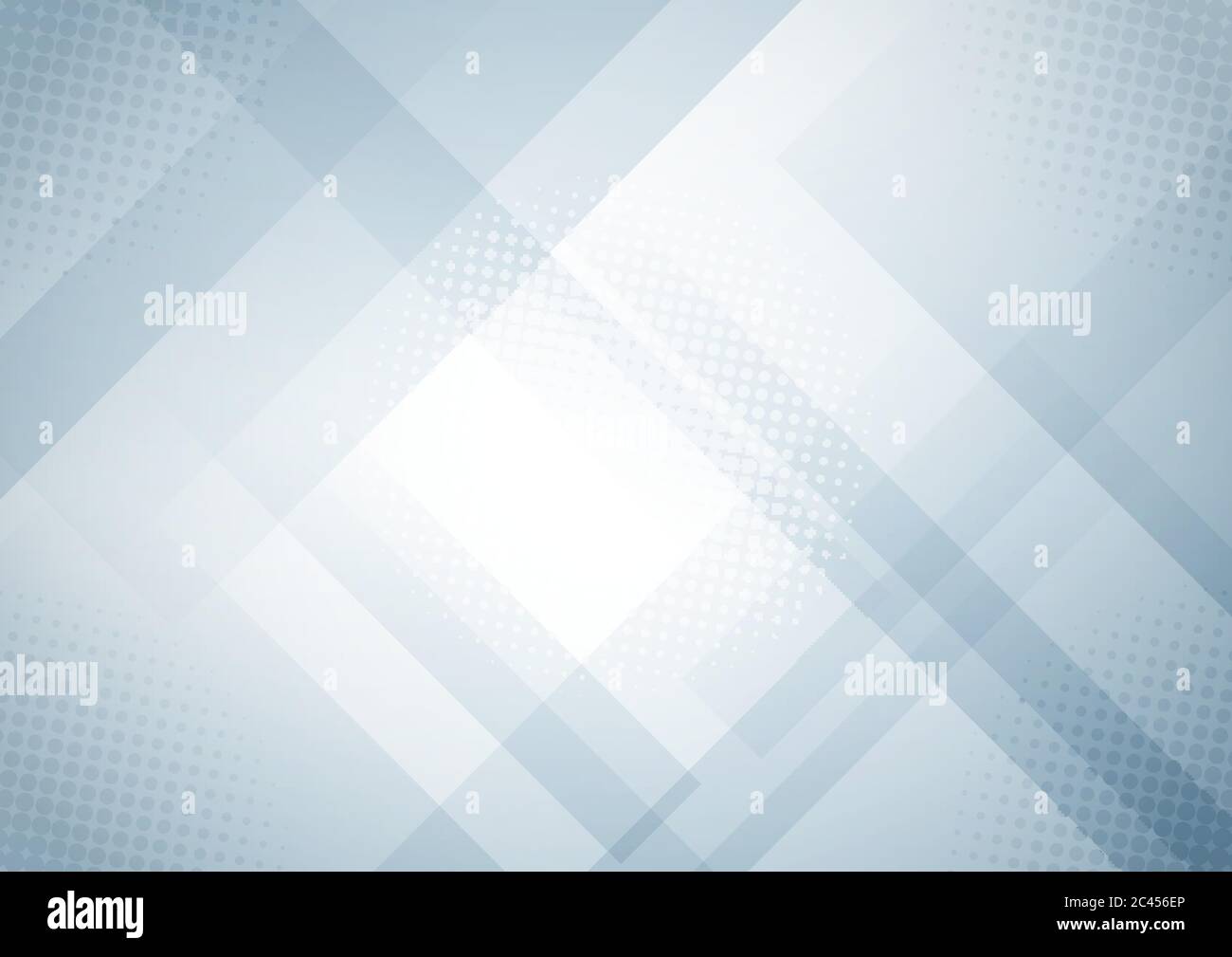 Abstract background modern design white and gray geometric shapes overlapping with halftone effect. Vector illustration Stock Vector