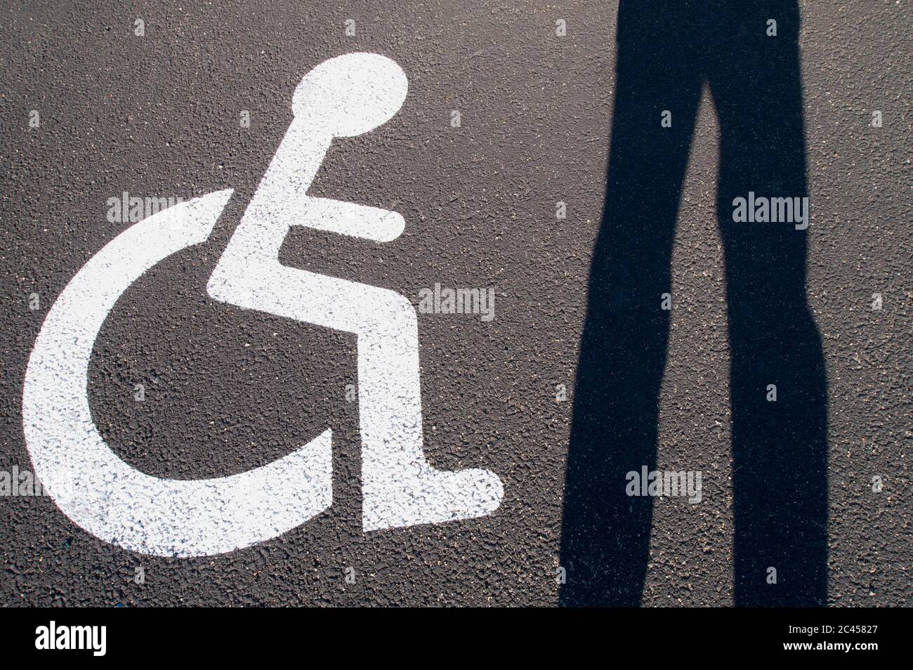 Wheelchair access sign Stock Photo