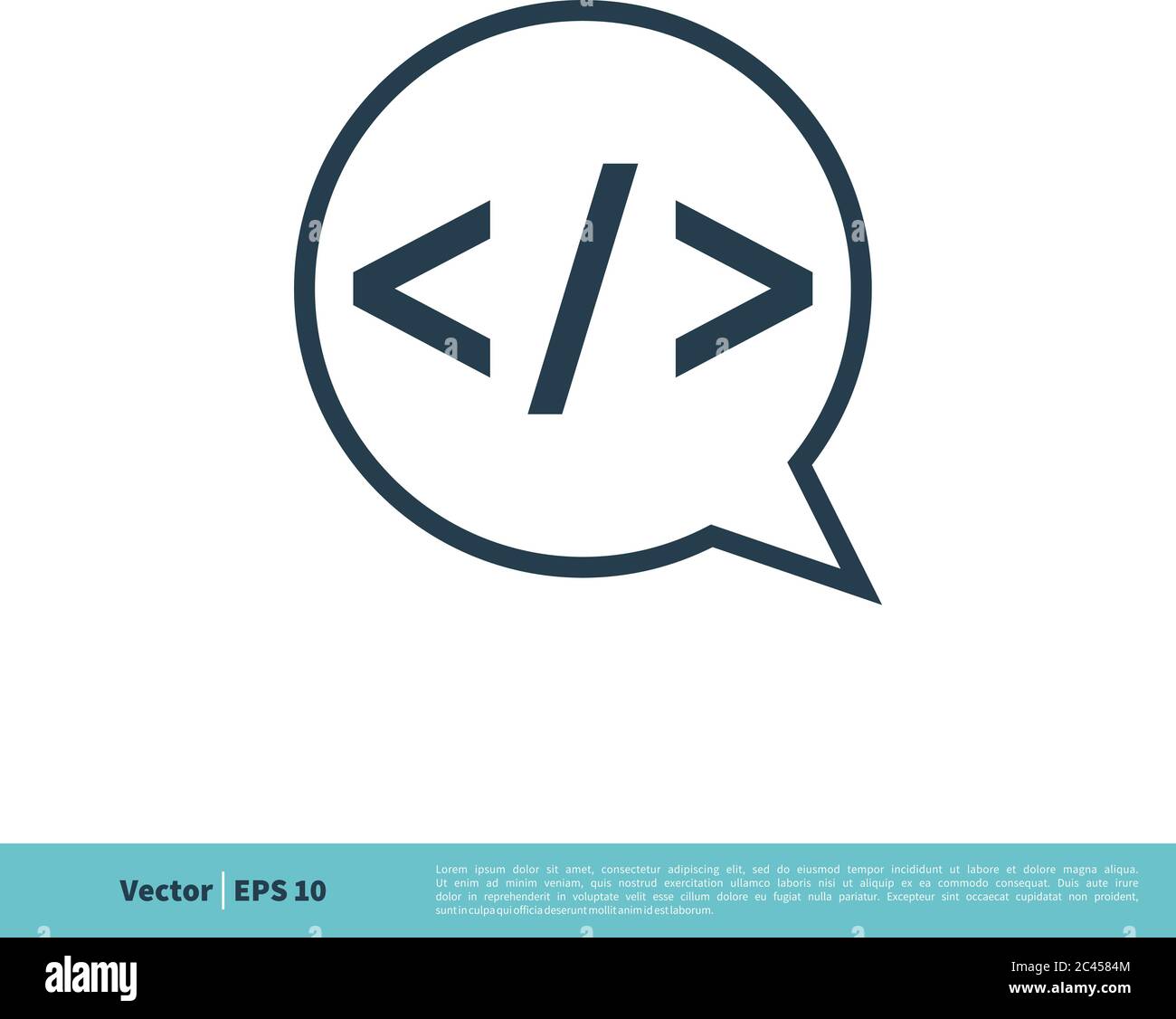 Coding Speech Bubble Icon Vector Logo Template Illustration Design. Vector EPS 10. Stock Vector