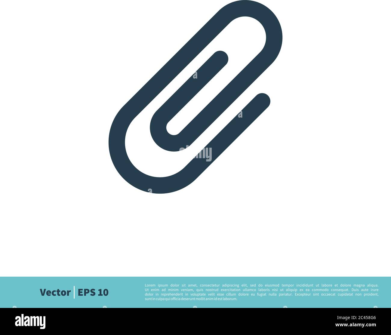 Paperclip Icon Vector Logo Template Illustration Design. Vector EPS 10