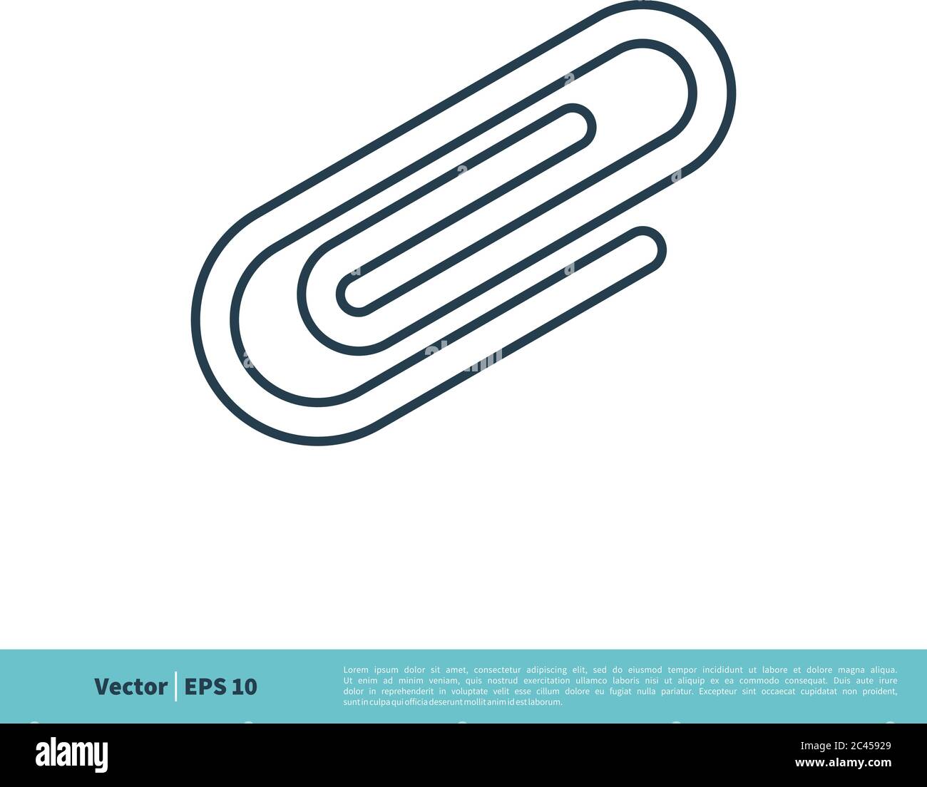 Paperclip Icon Vector Logo Template Illustration Design. Vector EPS 10