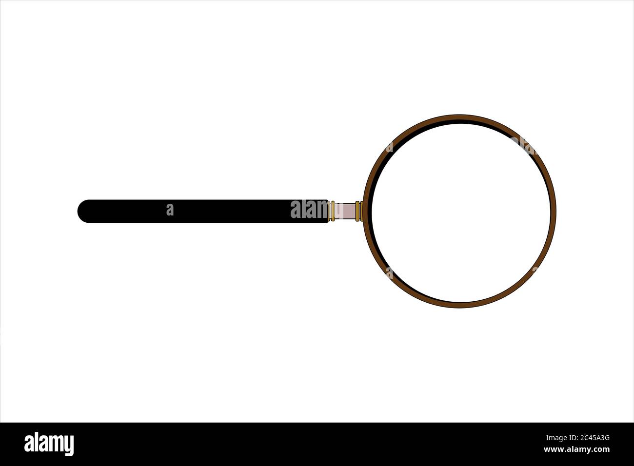 Magnifying Glass on a white background Stock Vector Image & Art - Alamy
