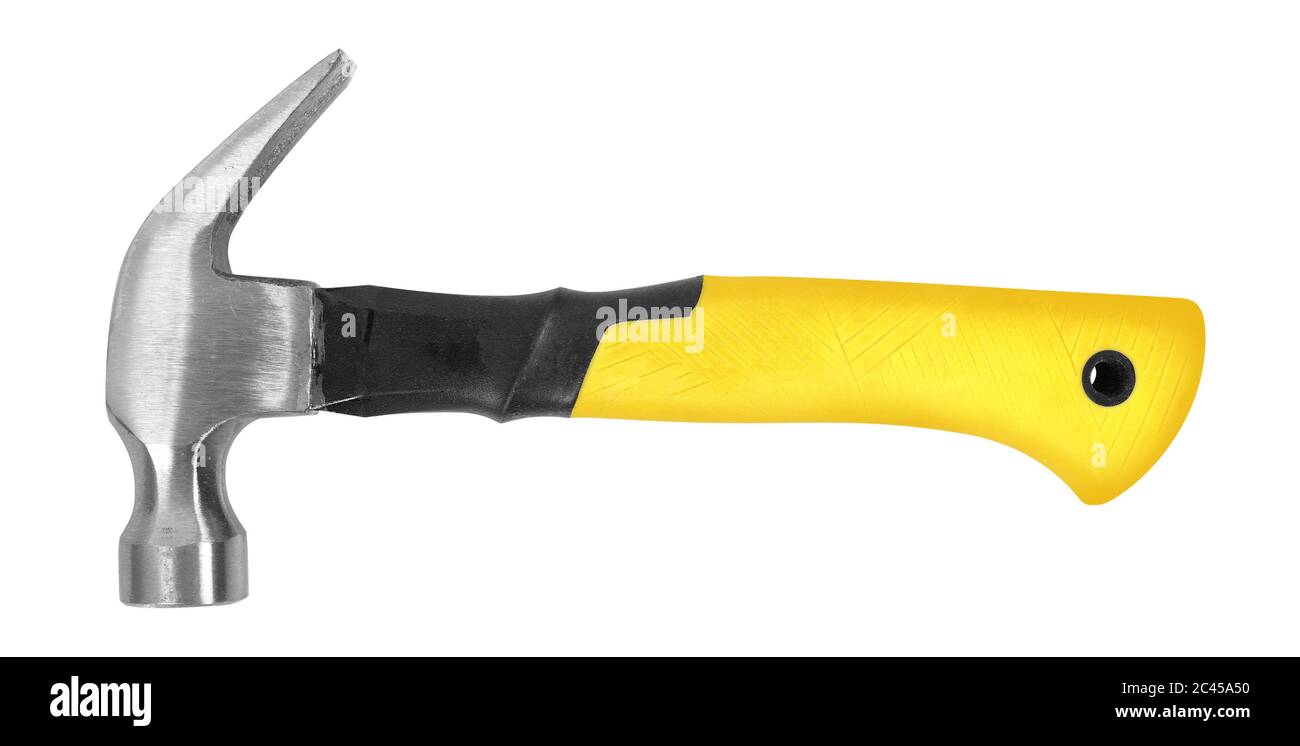 Tools Building and repair - Claw hammer on a white background. It is isolated, the worker of paths is present. Stock Photo