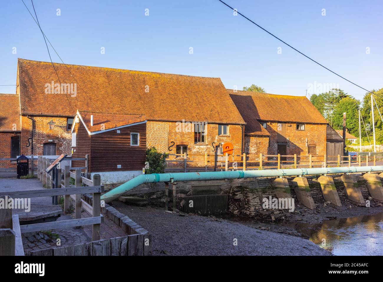 Eling Tide Mill -  a grade ii listed building museum in Eling part of Totton and Eling, New Forest, Hampshire, England, UK Stock Photo