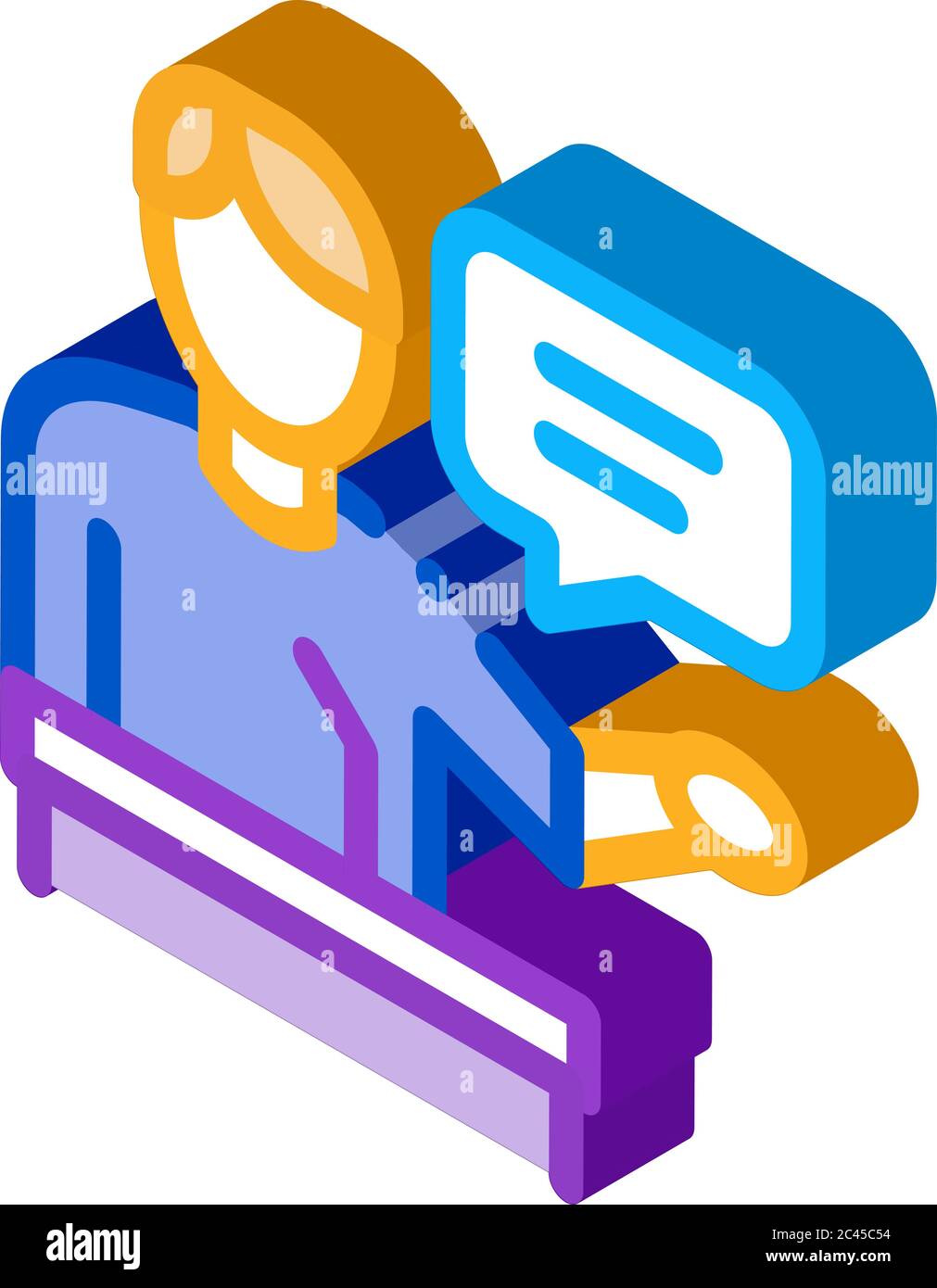 seminar speaker isometric icon vector illustration Stock Vector Image ...