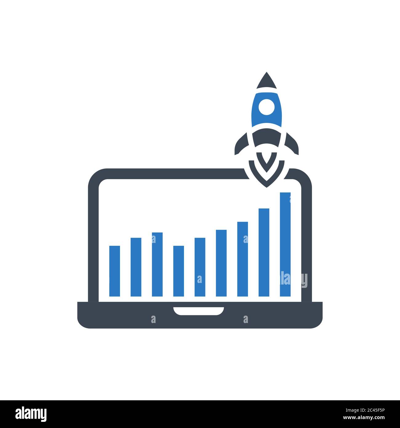 Growth Traffic Vector Glyph Icon Stock Vector