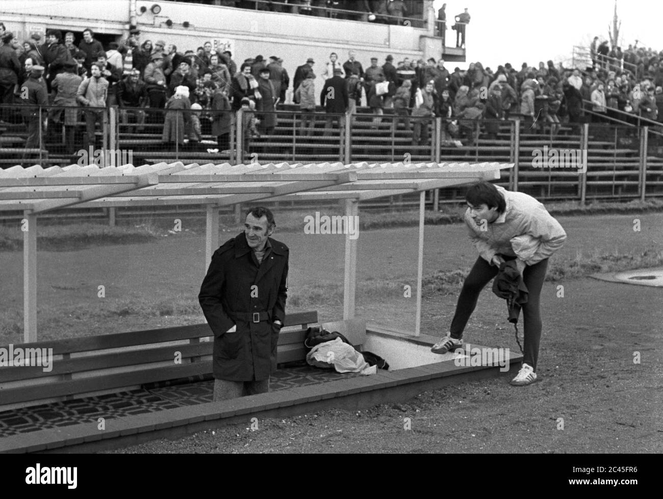 01 January 1979, Saxony, Leipzig Halftime on the JenaBank GDROberliga top match 1. FC Lok