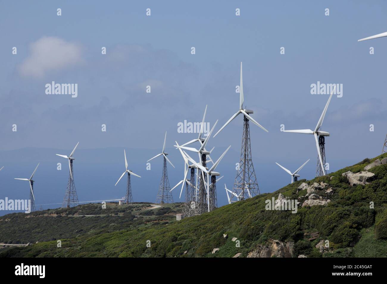 Wind farm in Gibraltar Stock Photo Alamy