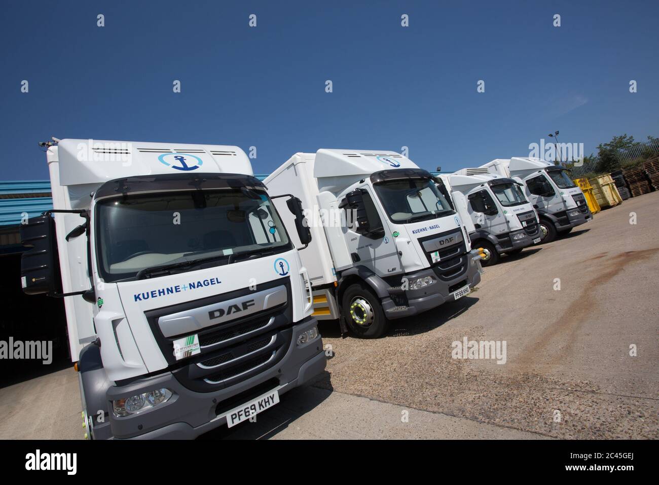 Kuehne & Nagel lorries Stock Photo