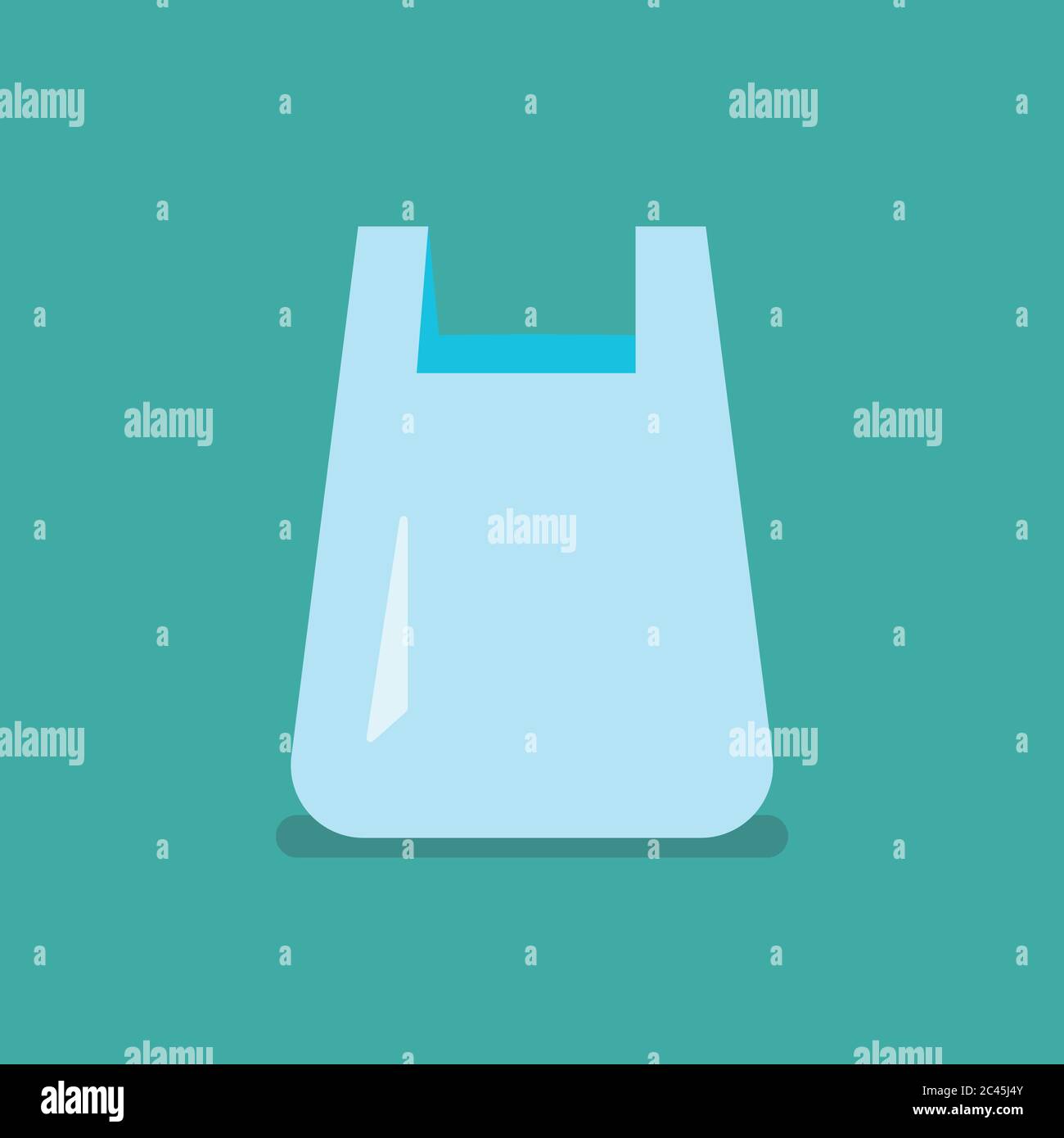 Plastic bag flat icon. Vector illustration Stock Vector
