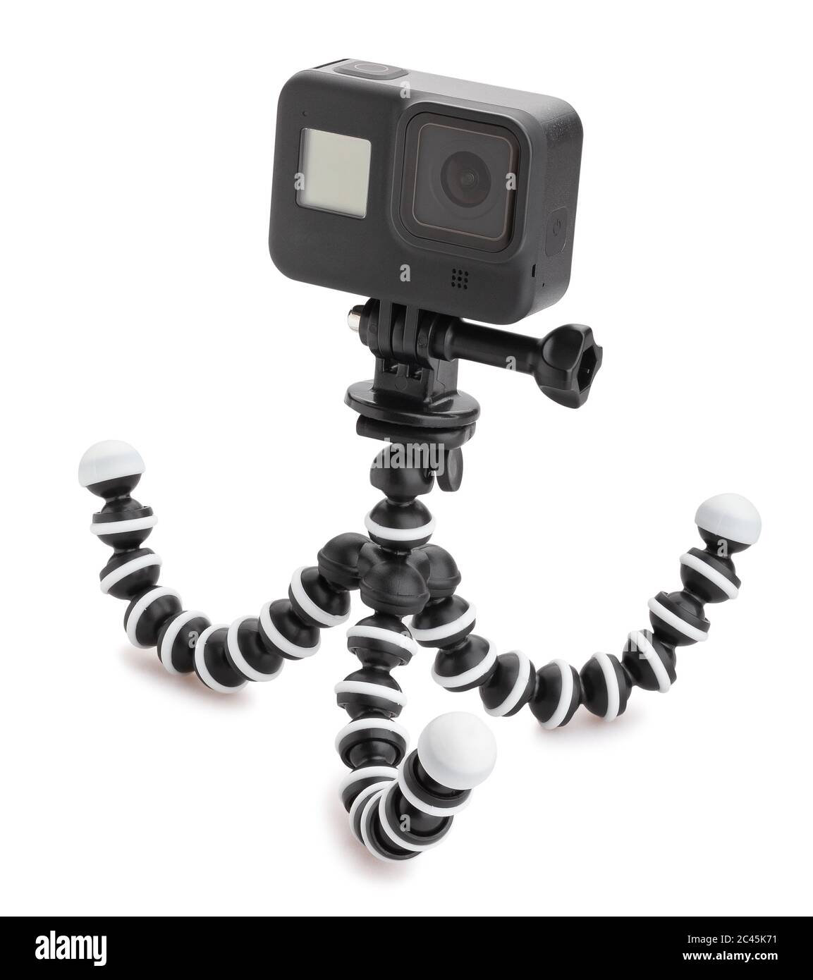 action camera on gorilla stand path isolated on white Stock Photo Alamy