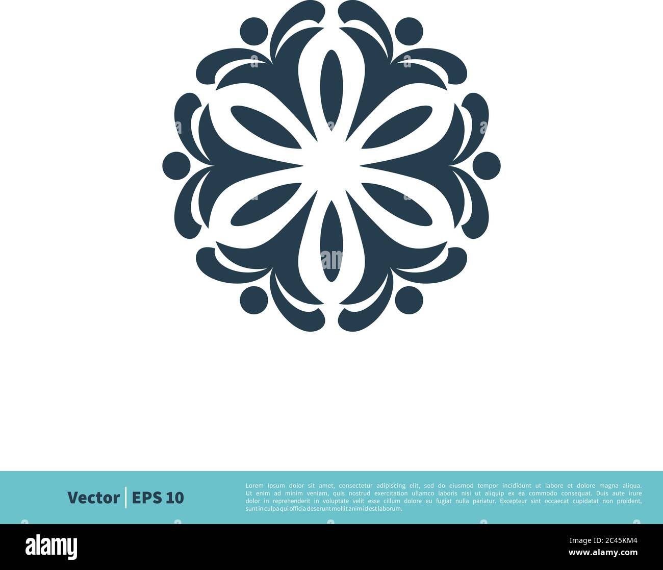 Ornamental Decoration Flower Icon Vector Logo Template Illustration ...