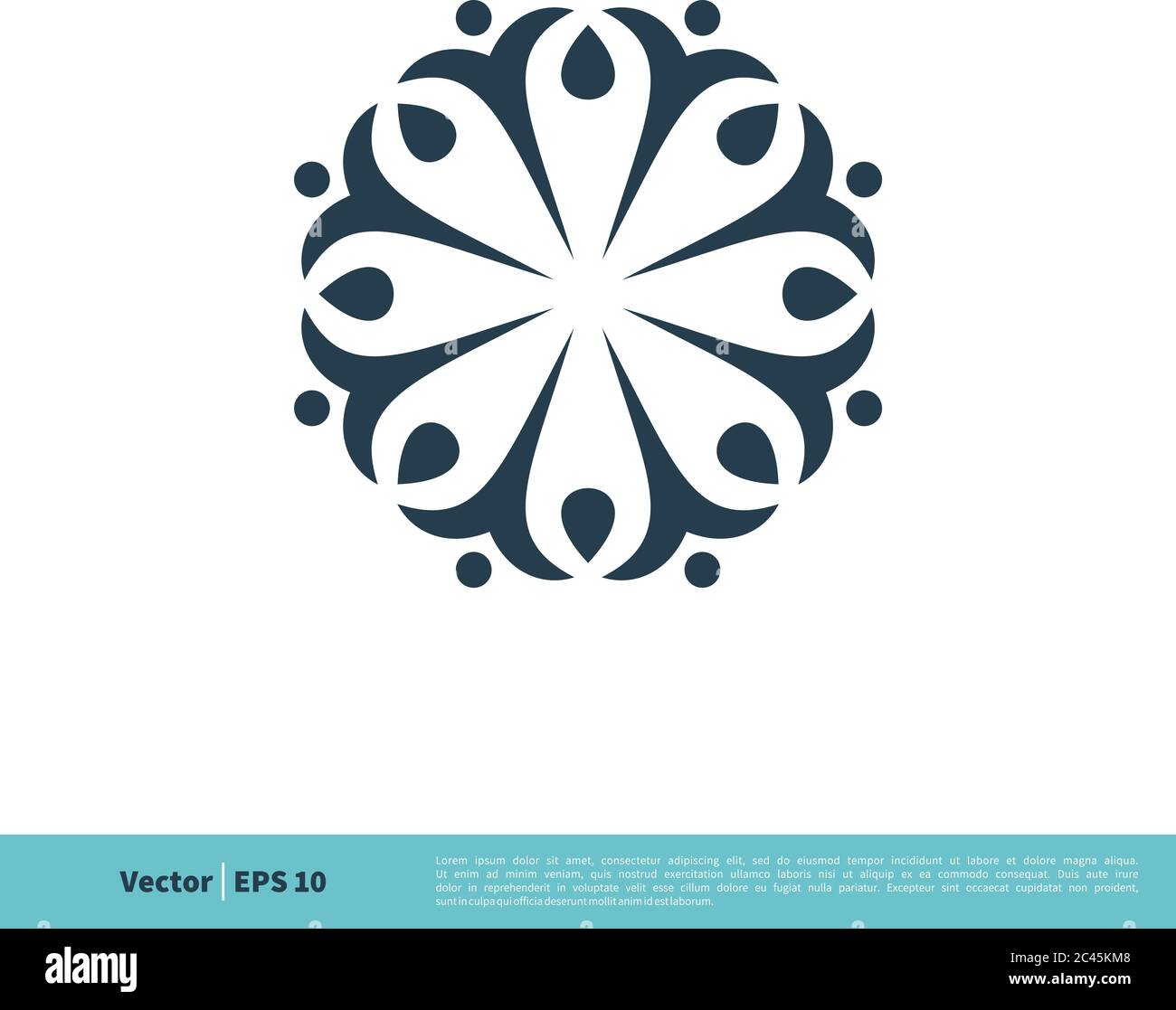 Ornamental Decoration Flower Icon Vector Logo Template Illustration ...