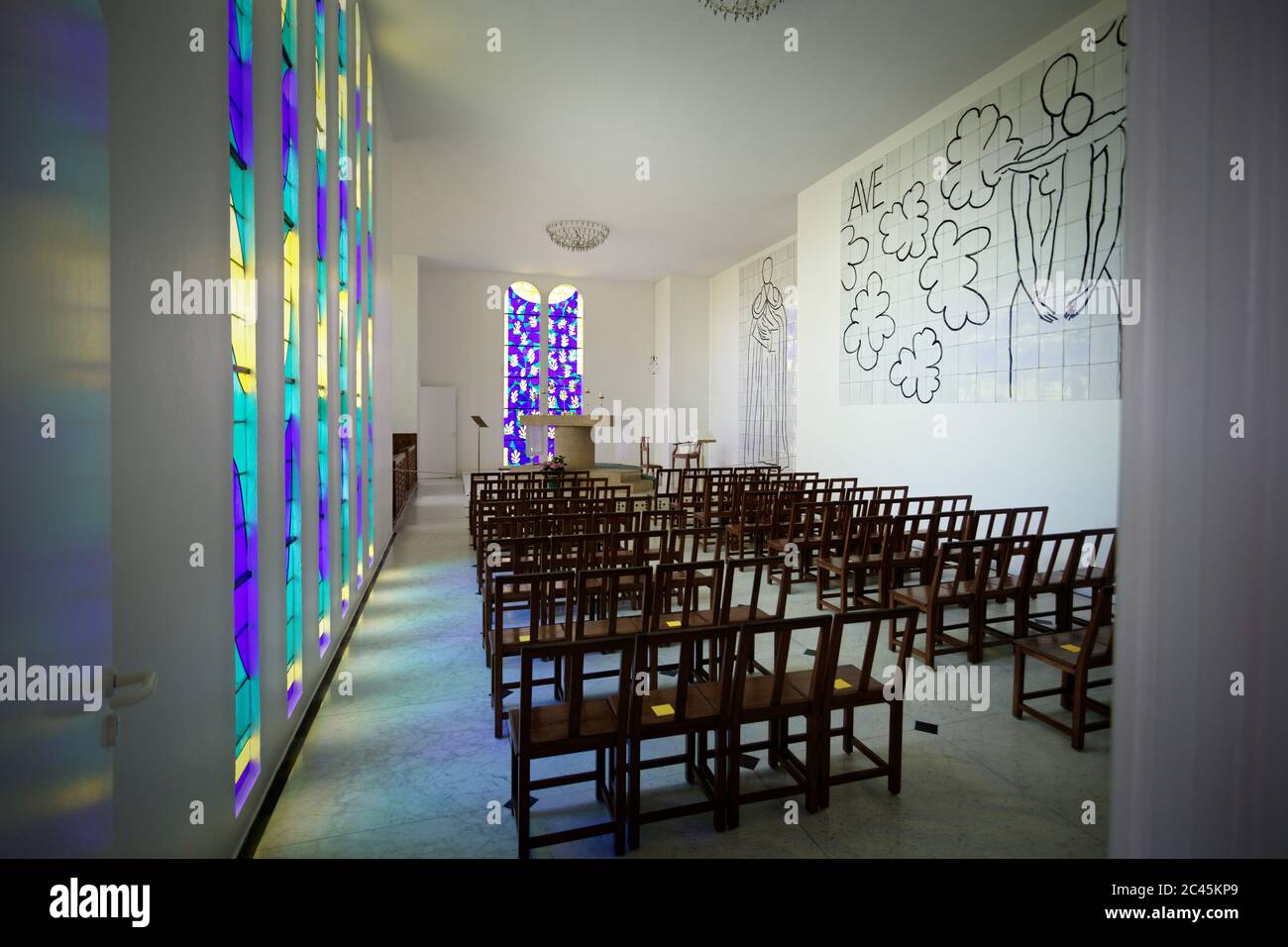 Vence, France. The decoration of Henry Matisse in the Rosary Chapel Stock  Photo - Alamy