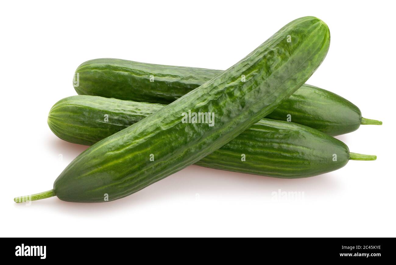 cucumber path isolated on white Stock Photo