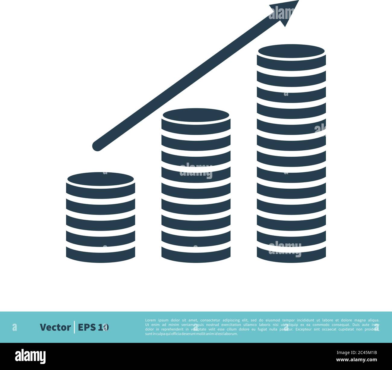 Coin, Money Diagram Icon Vector Logo Template Illustration Design ...