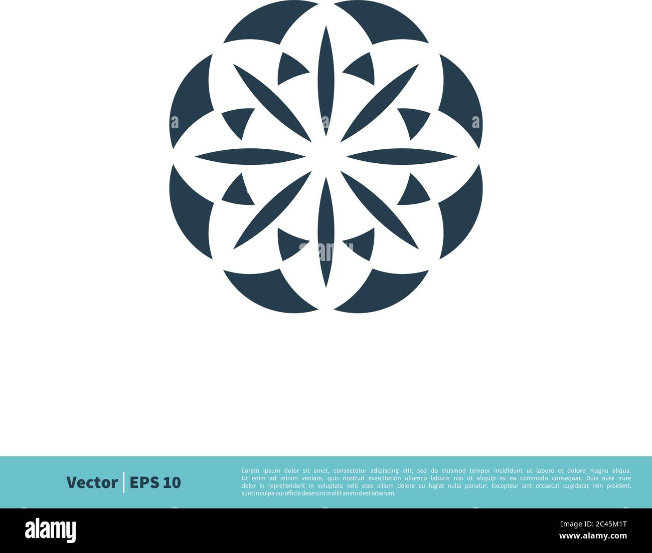 Ornamental Decoration Flower Icon Vector Logo Template Illustration ...