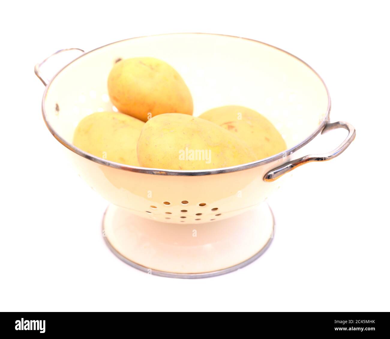 Large clean potato isolated on white Stock Photo