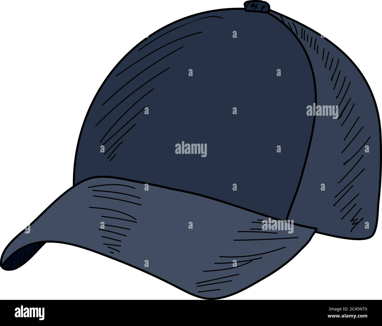 vector, on a white background men's baseball cap with a visor Stock