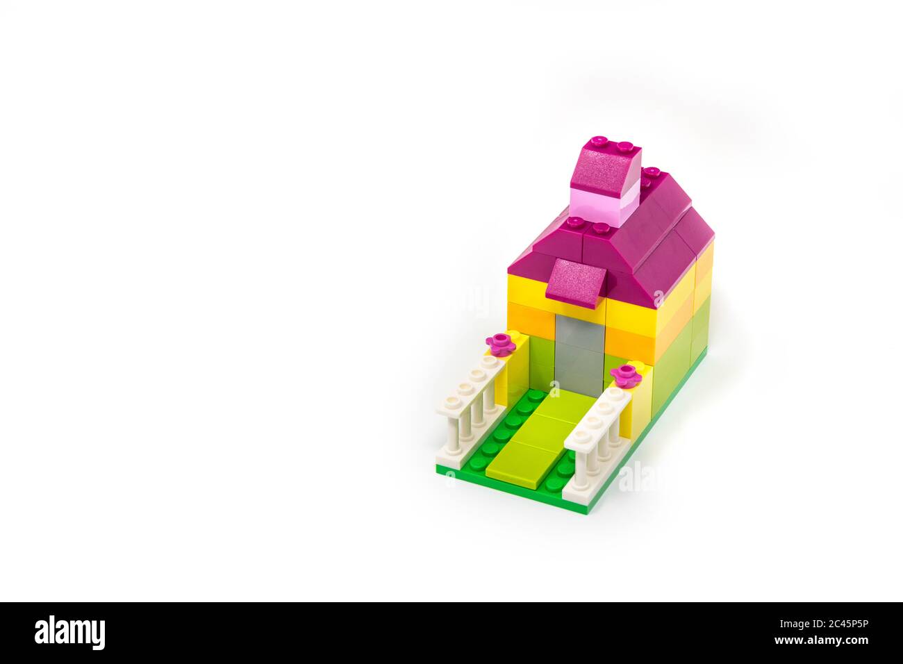 May 15, 2019 - Rome, Italy - Lego house made of classic colored building  blocks, isolated on white. Concept of home, construction, investment,  savings Stock Photo - Alamy