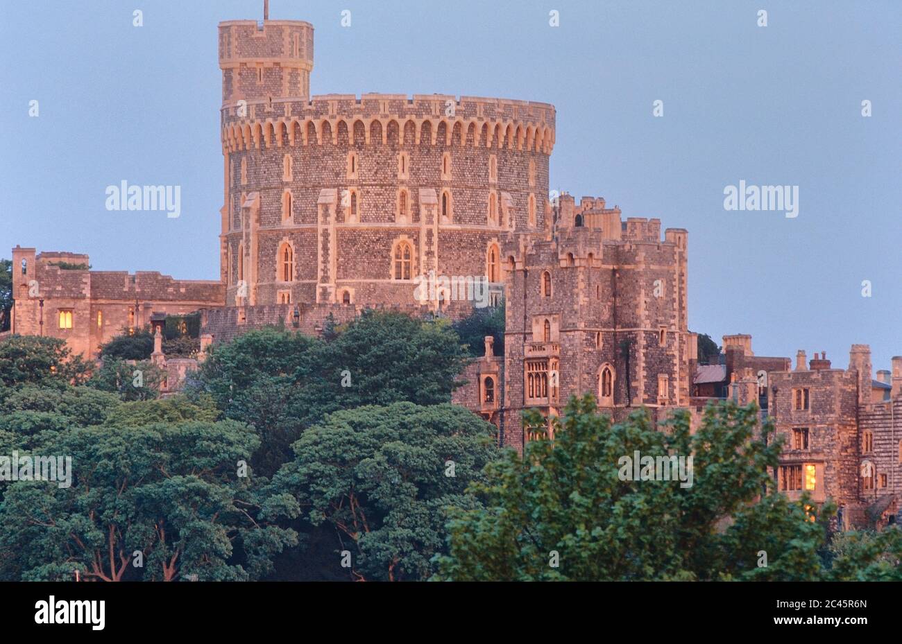 The Round Tower or Keep, Windsor Castle, Berkshire, England, UK Stock Photo