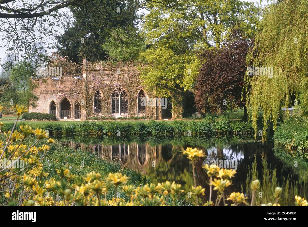A summerhouse in the form of a Gothic ruin designed by James Wyatt