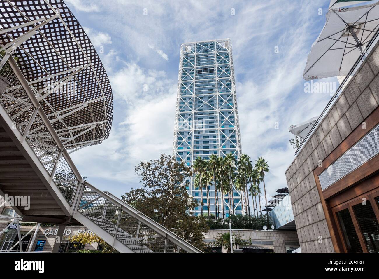 Casino with Hotel Arts, Barcelona, Spain Stock Photo