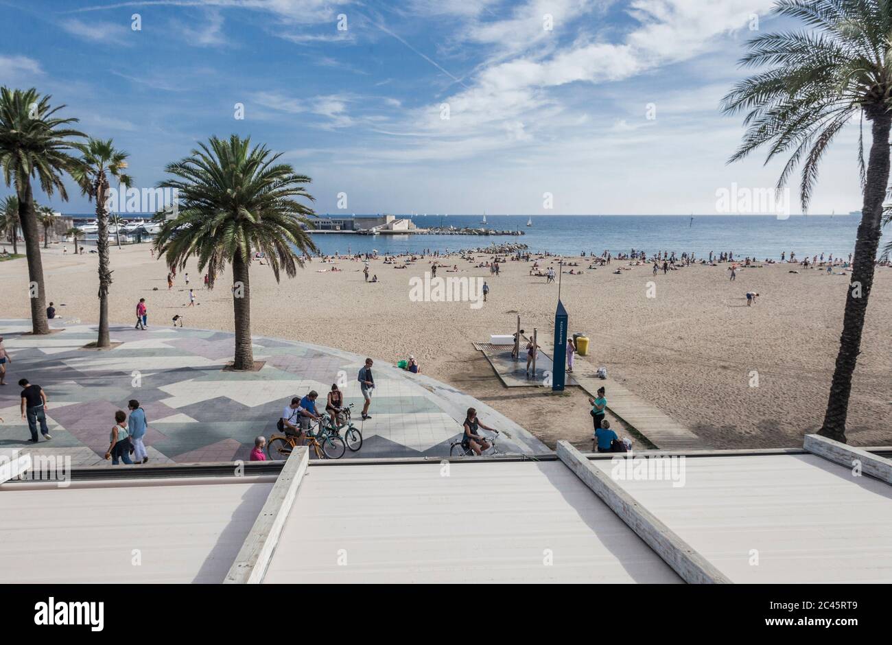 Beach at the casino, Barcelona, Spain Stock Photo