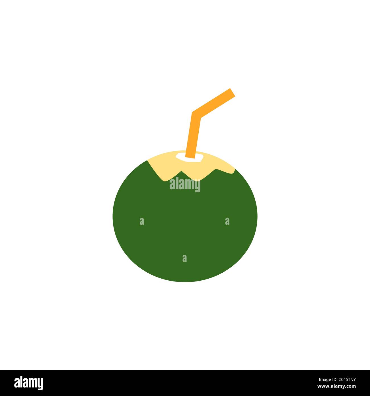young coconut vector design template illustration Stock Vector