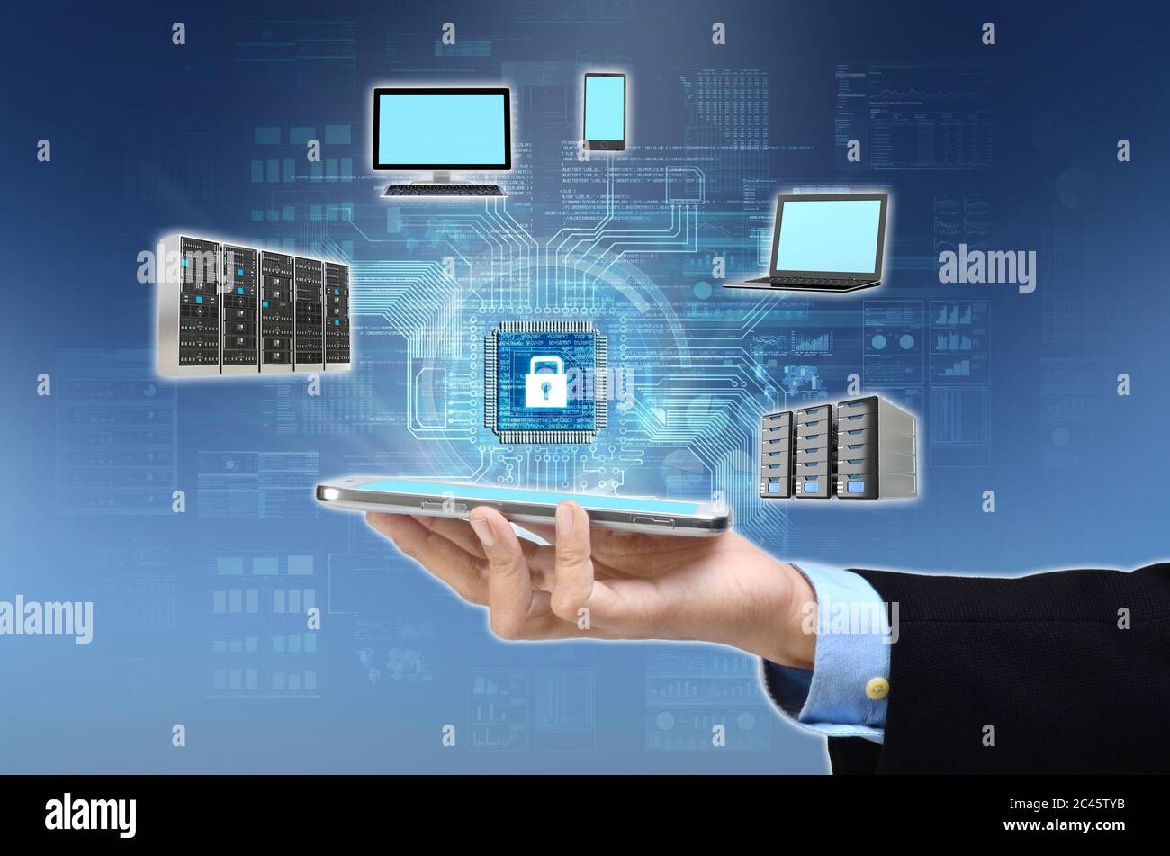 Internet Secured Network Stock Photo