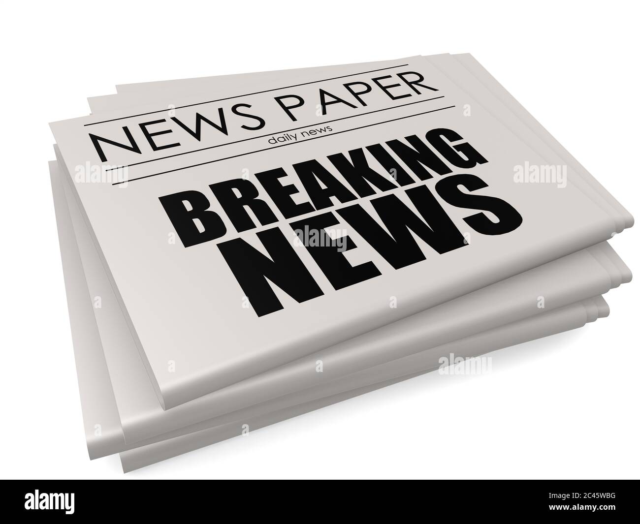 Breaking News Headline On A Mock Up Newspaper 3d Rendering Stock Photo Alamy Breaking News Headline On A Mock Up Newspaper 3d Rendering Stock Photo Alamy