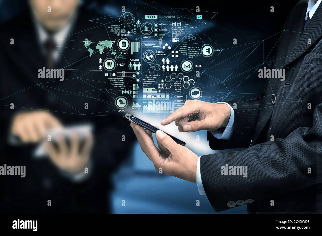 Worldwide connection smartphone interface hi-res stock photography and ...