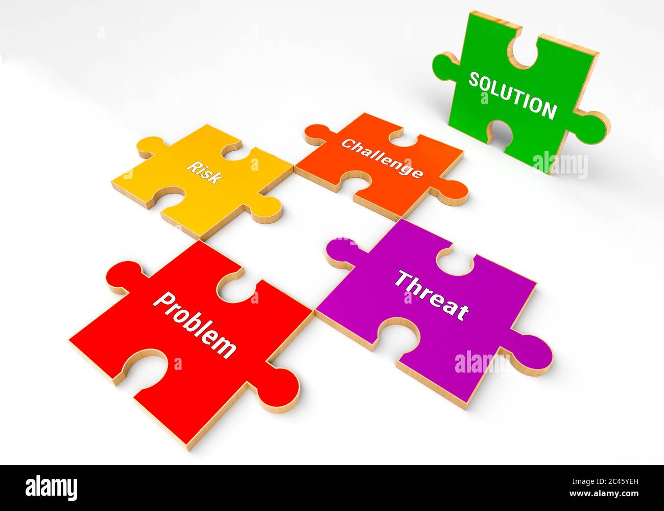 Business concept in puzzle Stock Photo Alamy