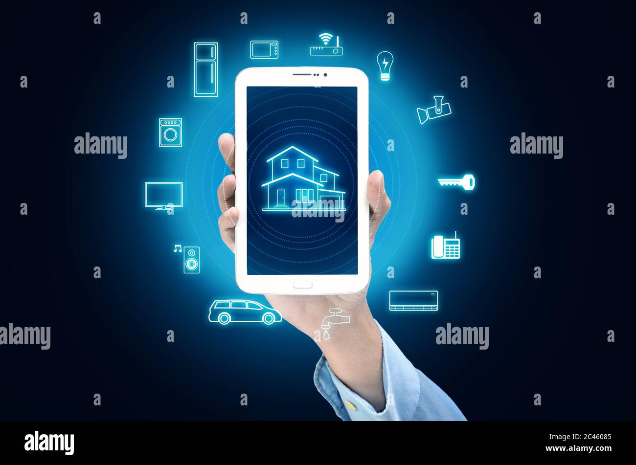 Internet of things and smart home concept Stock Photo