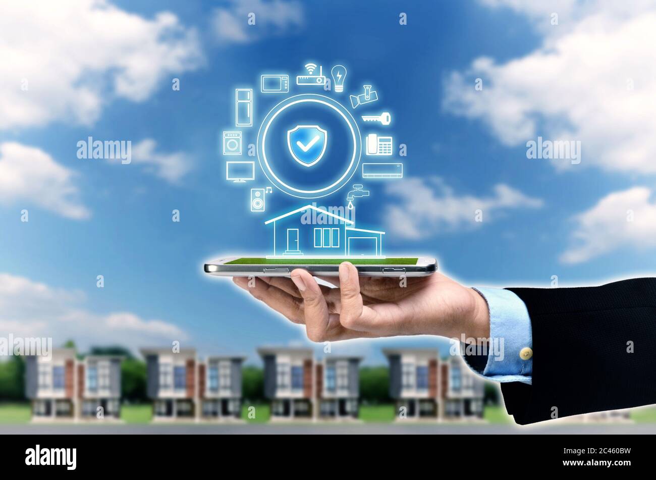 Internet of things and smart home concept Stock Photo - Alamy