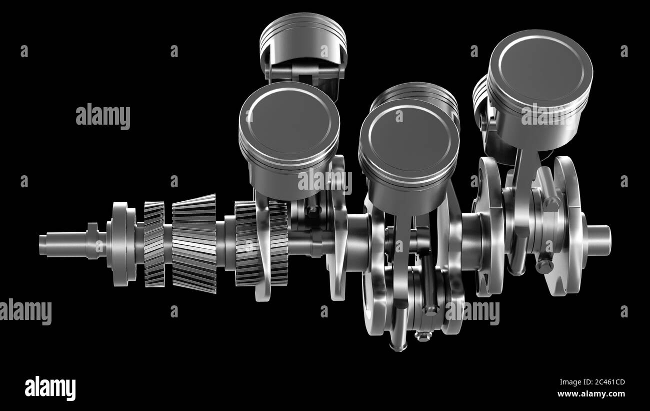 Engineering drawing steel shaft Black and White Stock Photos & Images