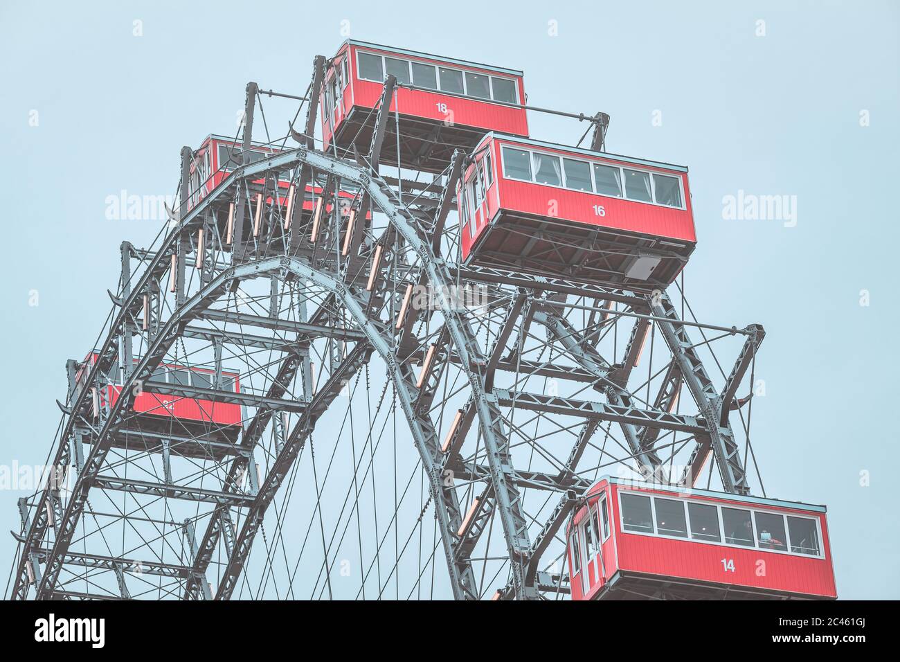 Ferris wheel - Riesenrad - in Prater amusement park Stock Photo