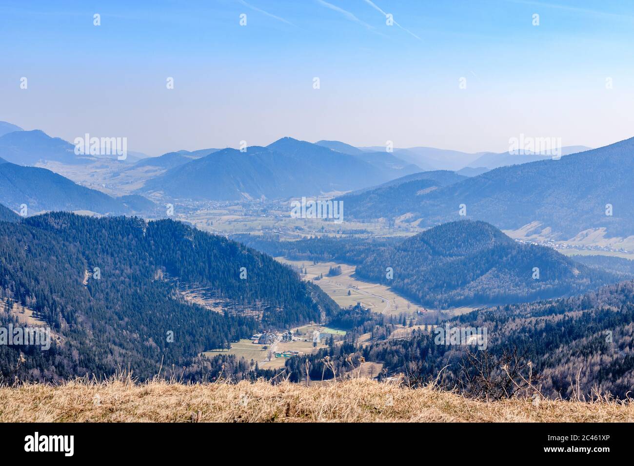 Alpine scenery of Puchberg am Schneeberg Stock Photo