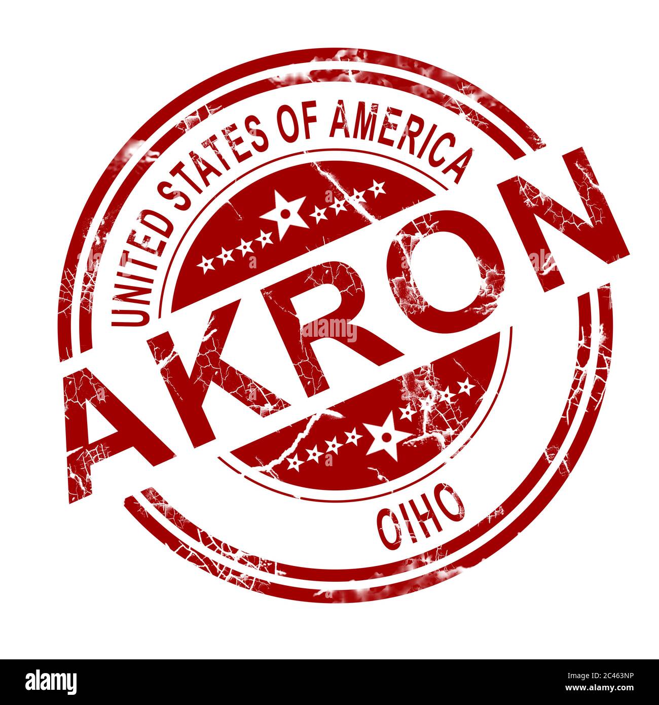 Red Akron with white background, 3D rendering Stock Photo