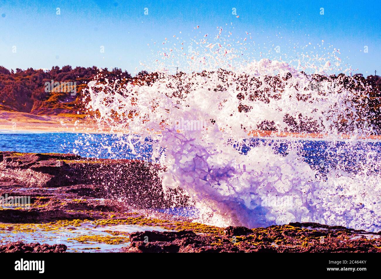 Splashes of the foamy waves of the sea Stock Photo - Alamy
