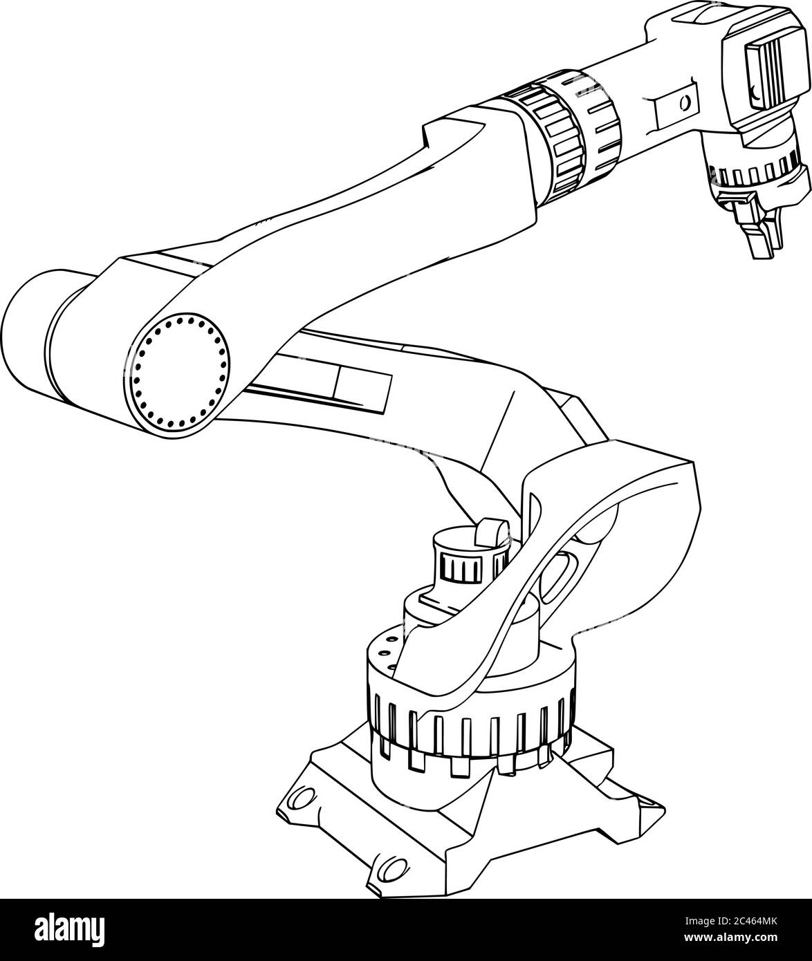 sketch robotic arm vector Stock Vector Image & Art - Alamy