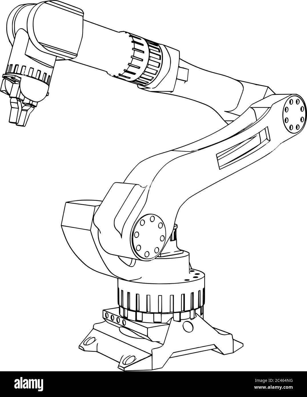 Cool Cool robot drill arm sketch drawing for App